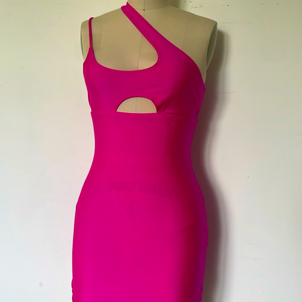 Neon pink dress